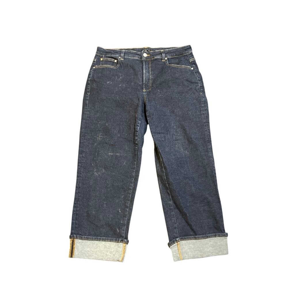 Universal Standard Stevie High Rise Cuffed Straight Leg Jeans SZ 16 Streetwear